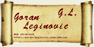 Goran Leginović vizit kartica